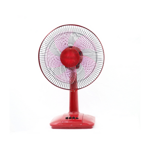 Ventilateur de table de couleur rouge d'appareil ménager de vent fort de 12 pouces 