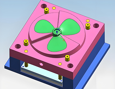 Conception 3D du moule de pale de ventilateur