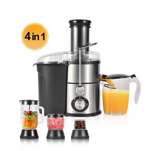 Extracteur de jus électrique domestique multifonction 4 en 1 et mélangeur de presse-agrumes avec Protection contre les surcharges