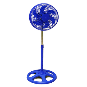 Le plastique coloré national grille les fans debout électriques de 6 lames