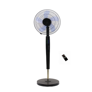 Ventilateur sur pied de couleur noire en plastique de haute qualité de 16 pouces, ventilateur sur pied à Base ronde avec télécommande